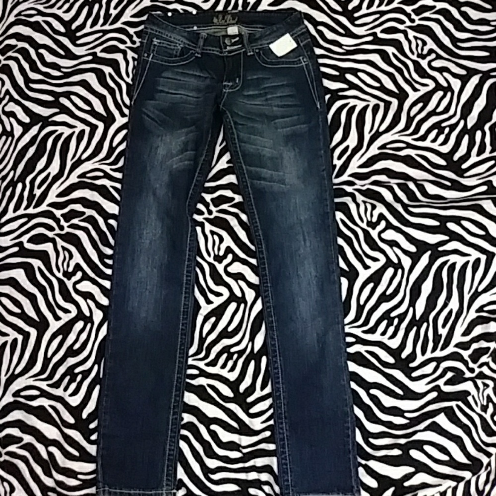 Red Rivet Jeans - Picture 2 of 4